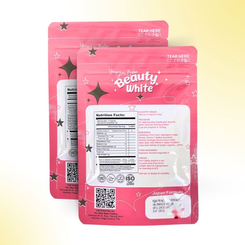 ORIGINAL Beauty White Food Supplement (30 Capsules) - Image 3