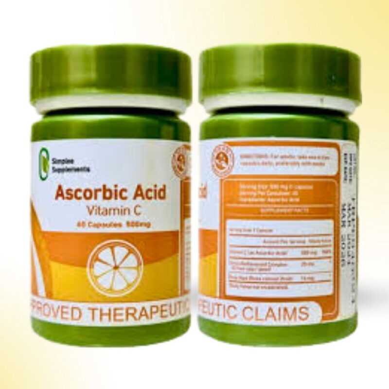 Ascorbic Acid Vitamin C 60 Capsules 500mg - Image 3