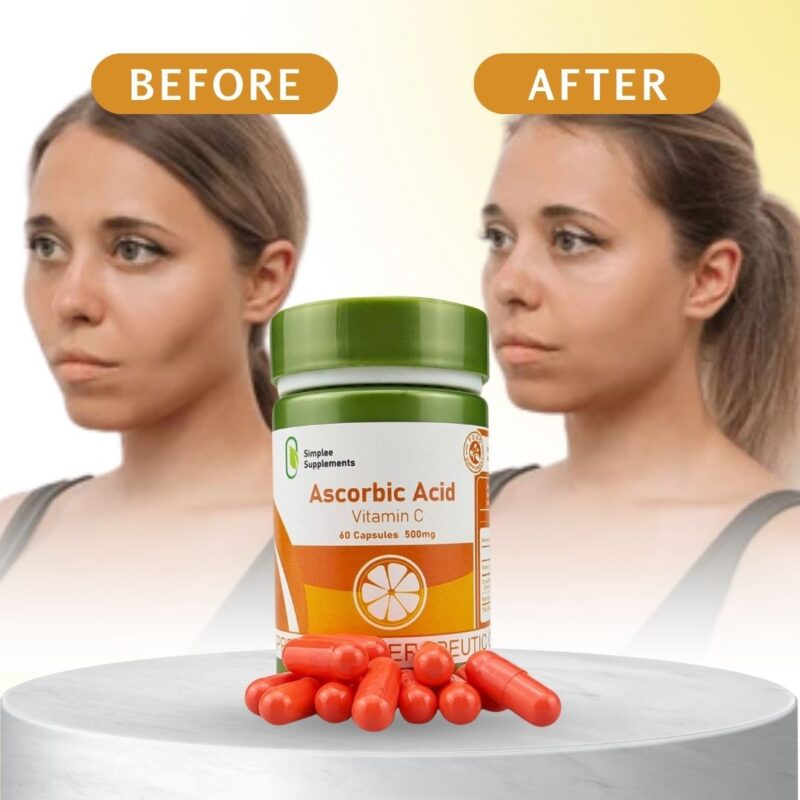 Ascorbic Acid Vitamin C 60 Capsules 500mg - Image 2