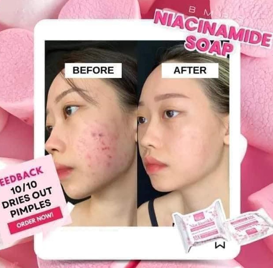 BMRS Niacinamide Gluta Soap, 10X Whitening & Moisturizing, 70g - Image 3