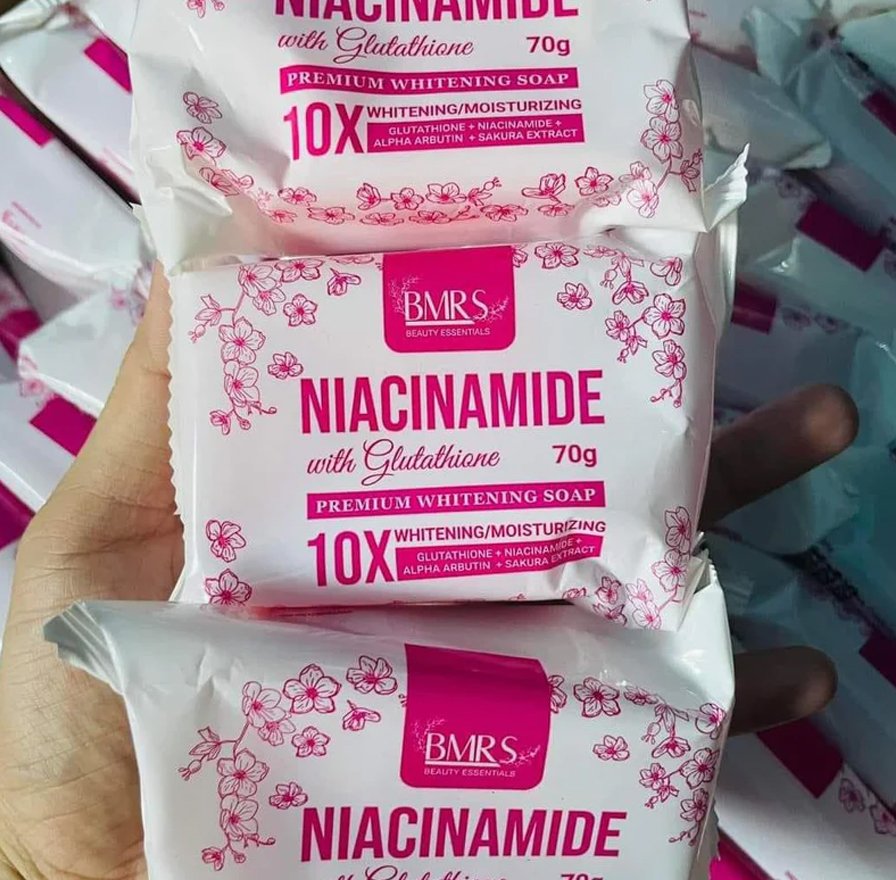 BMRS Niacinamide Gluta Soap, 10X Whitening & Moisturizing, 70g